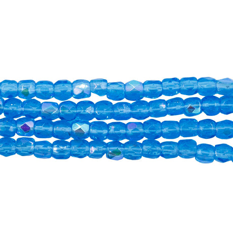 2FC563R: Czech Faceted Round Aqua AB 2mm 100 Pieces