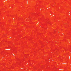 2SV6232-3R: Vintage Venetian Bugle Bright Orange #1 Square Hole 2mm 50 Gram Bag