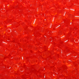 2SV6236-3: Vintage Venetian BUGLE Red Orange #3 SQ Hole 2mm 500 Grams