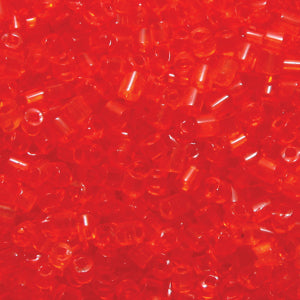 2SV6236-3R: Vintage Venetian Bugle Red Orange #3 Square Hole 2mm 50 Gram Bag