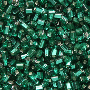 2SV6487-2: Vintage Venetian BUGLE S/L Jungle Green #1 SQ Hole 2mm 500 Grams