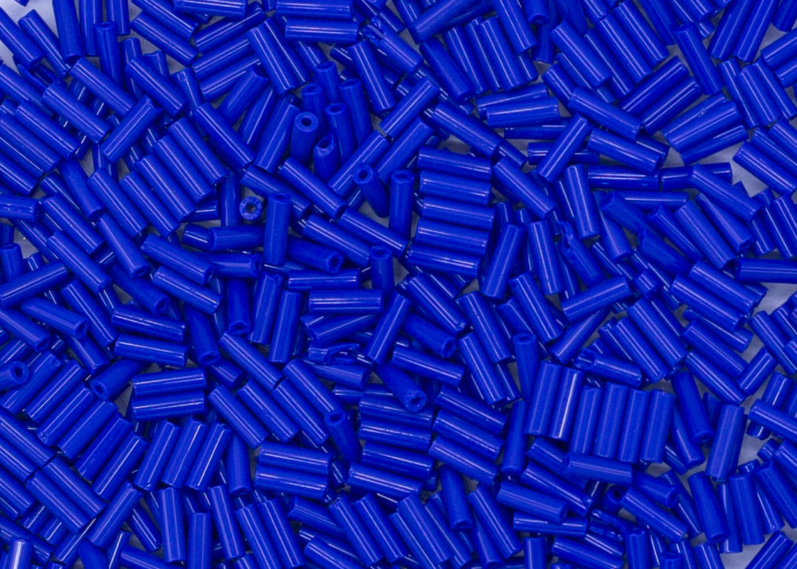 3BB176-50: CZ Bugle Bead Royal Blue #3-50GM