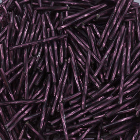 30BT498: Czech Twisted Bugle Silverlined Amethyst 30mm - 50GM