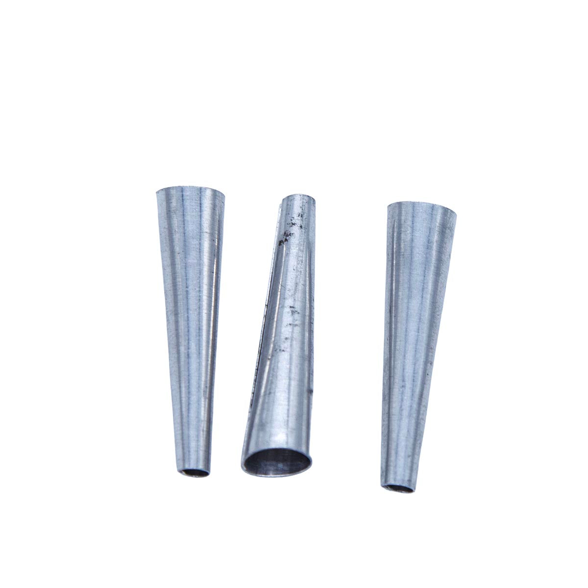 30ME813: Metal Jingle Cone Silver Plate 1 1/4 Inch 25 Pieces