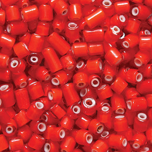 30SV7738-1R: Vintage Venetian Burnt Orange#1 White Heart 2.5x4mm 50 Gram Bag