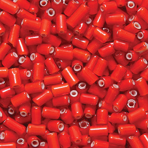 30SV7738-3R: Vintage Venetian Burnt Orange#1 White Heart 2x3mm 50 Gram Bag