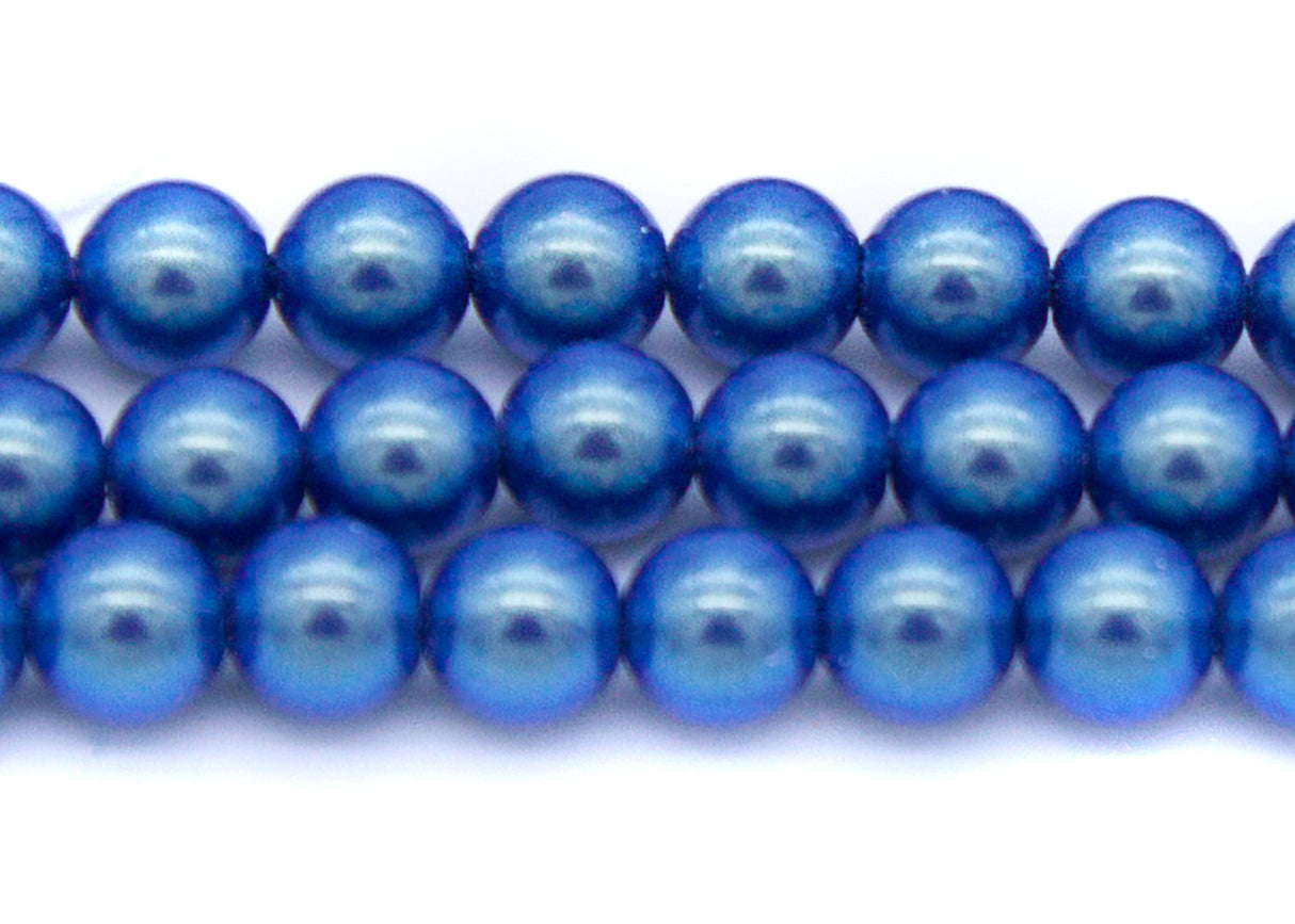 6GP678-I: CZ Glass Pearl Iridescent Tahitian Blue 6mm 300PC