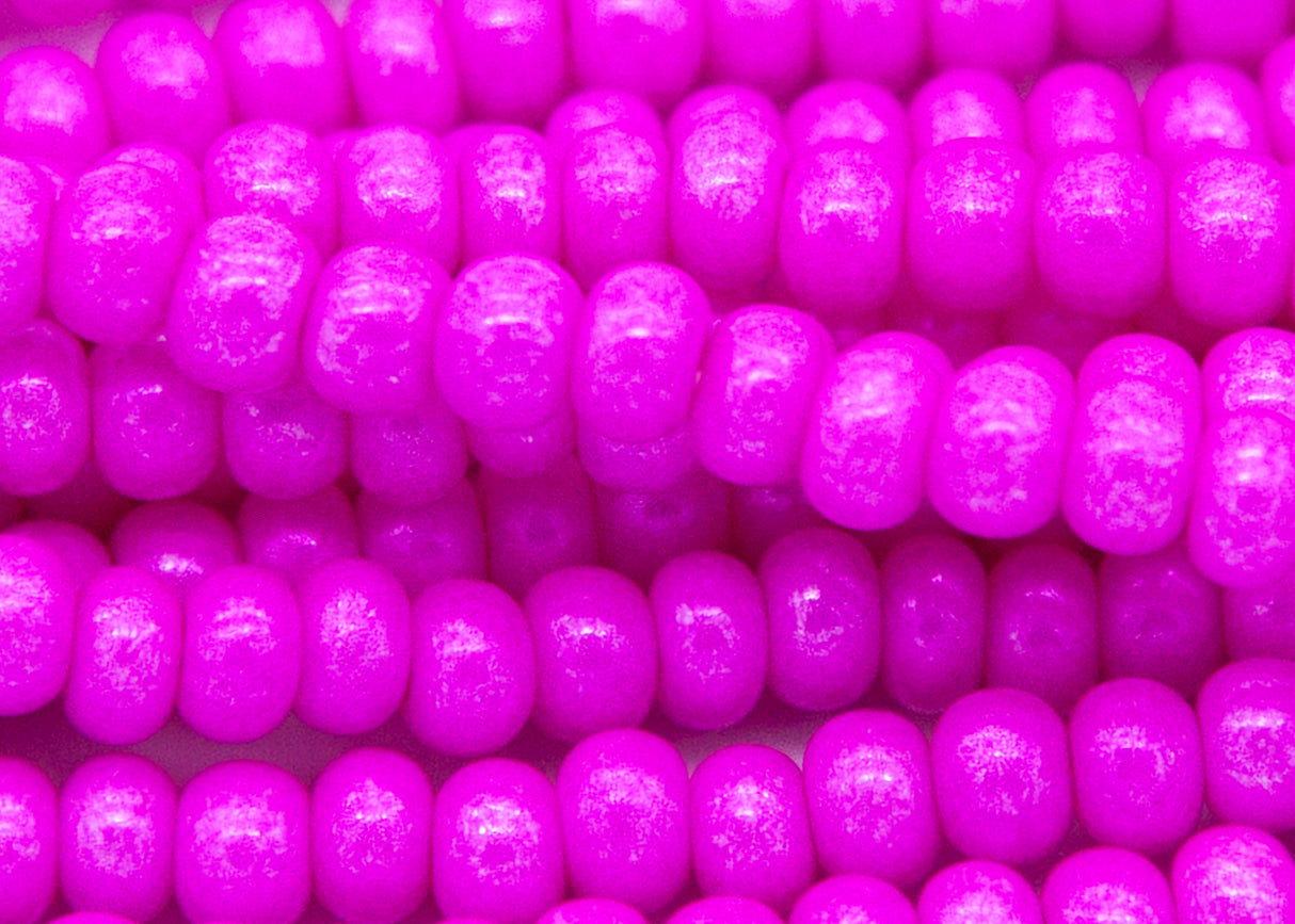 6SB396-DYR: CZ Seed Bead Sfinx Coated Bright Pink 6/0-6STR