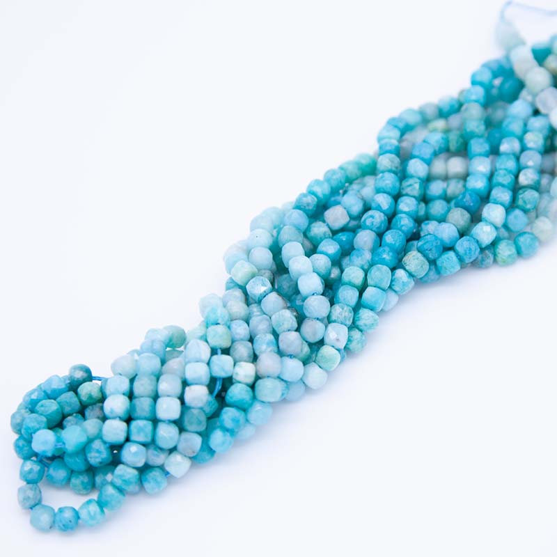 53ST436-WF: Peru Amazonite FC Cube 4.5-5mm