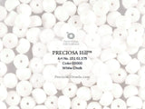 6HL112: Czech White FC Hill Bead 6mm - 50 Pc Bag
