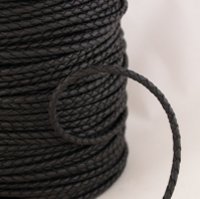 3LC109-BB: Braided Bolo Cord 3mm Black 2 MTR