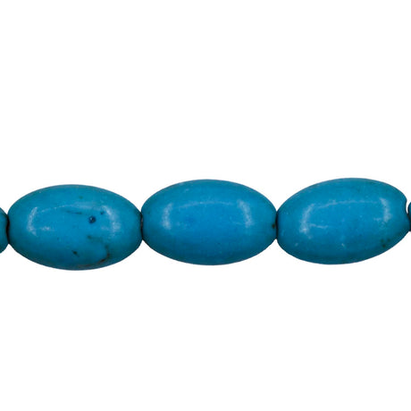 32ST612-TQ: Turquoise Magnesite Puff Oval 7x12mm