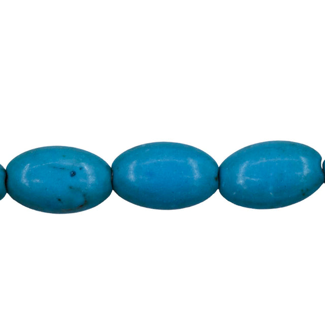 32ST612-TQ: Turquoise Magnesite Puff Oval 7x12mm
