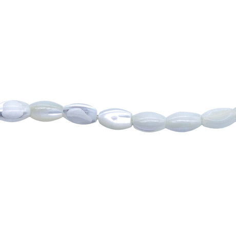 33MP611: MOP Bead Oval 5x8mm 16" ST
