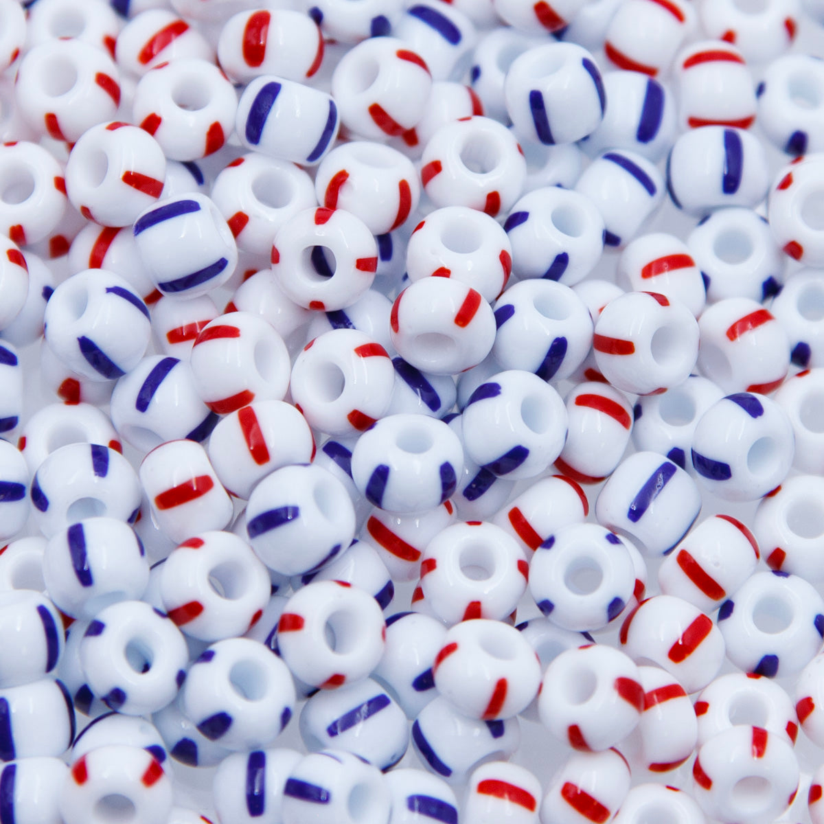 33SB1199: CZ Striped Seed Bead  Mix 33/0 - 100 Grams