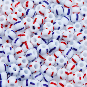 33SB1199: CZ Striped Seed Bead  Mix 33/0 - 100 Grams