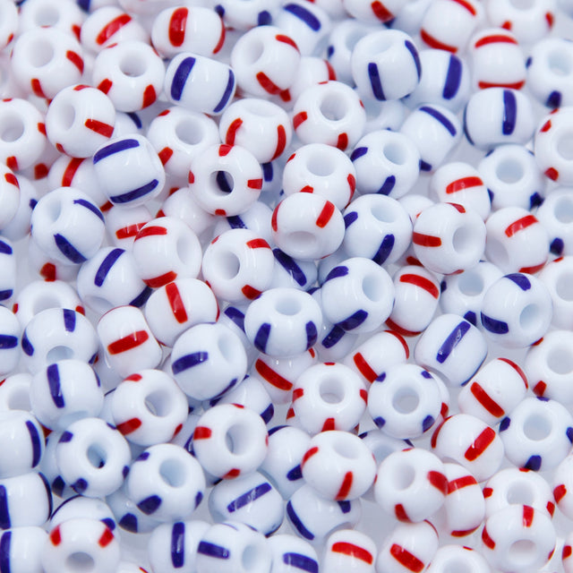 33SB1199: CZ Striped Seed Bead  Mix 33/0 - 100 Grams