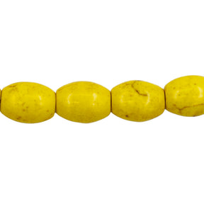34ST612-Y: Magnesite Rice Beads Yellow 8x12mm 15.5"