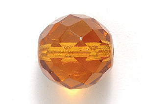 14FC254R: CZ Faceted Round Topaz 14mm 15PC