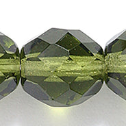 10FC283-1: CZ FACET RD Olive 10mm 150 Pieces