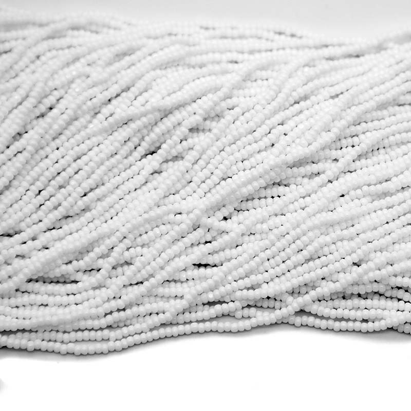 10SB112-C: CZ Seed Bead True Cut Opaque White 10/0 5HK