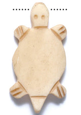 BN228-TS2: Bone Sea Turtle Tea Dyed Small 18x50mm 4 Pieces
