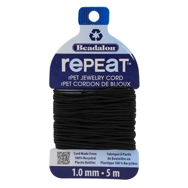 145T-010: REPEAT BRAID 1.0MM BLACK 5MTR