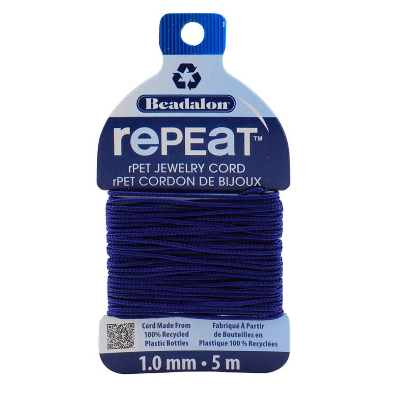 145K-010: REPEAT BRAID 1.0MM NAVY BLUE 5MTR