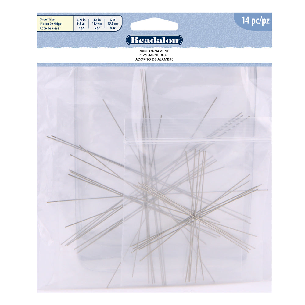 Wire Snowflake Form Beadalon Wire Snowflake Forms, 14-Piece Assorted Set – Shipwreck Beads