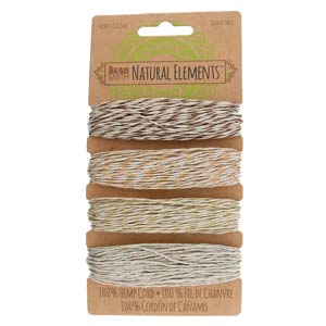 5TH525-MVNTG: HEMP 4 COLOR CARD 1.0MM 20 LB TEST METALLIC VINTAGE