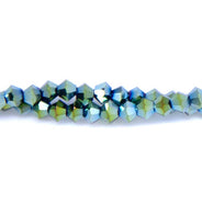 80CD882: Crystal Diamond LT Green Metallic A A A 3MM 16" String