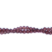 80CD298: Crystal Diamond Amethyst A A A 3MM 16" String