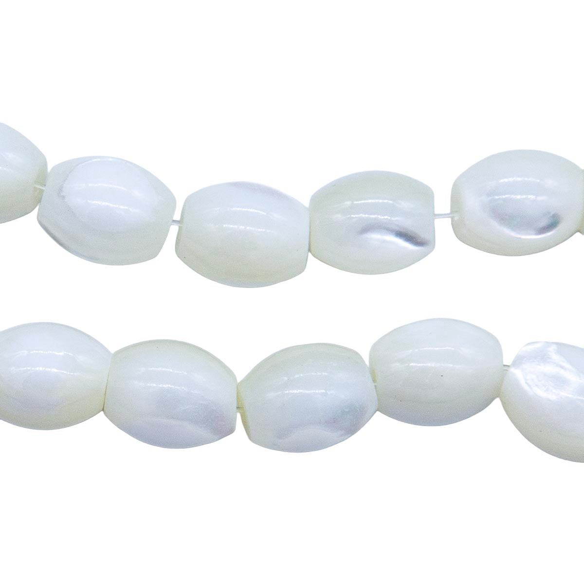37MP611: MOP Bead Oval 8x10mm 38PST