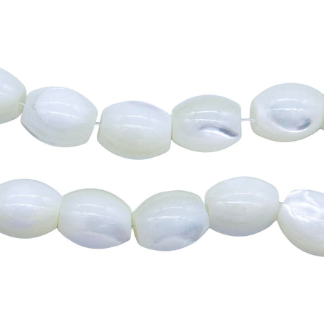 37MP611: MOP Bead Oval 8x10mm 38PST