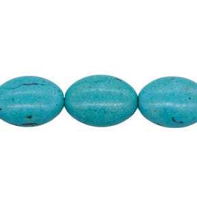 37ST612-B: Blue Magnesite Oval 12x17mm 1 Strand
