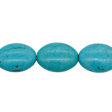 37ST612-B: Blue Magnesite Oval 12x17mm 1 Strand