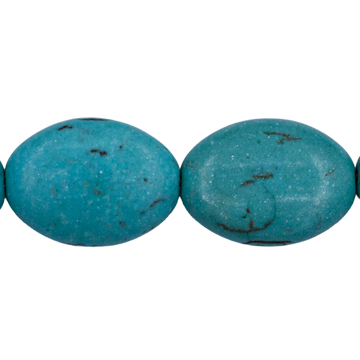 37ST612-B: Blue Magnesite Oval 12x17mm 1 Strand