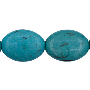 37ST612-B: Blue Magnesite Oval 12x17mm 1 Strand