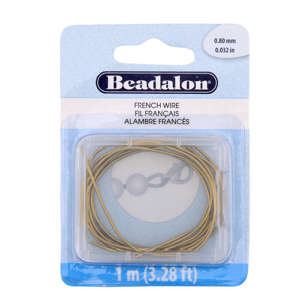 WF08-VB: French WIre .8mm Vintage Bronze 1MTR