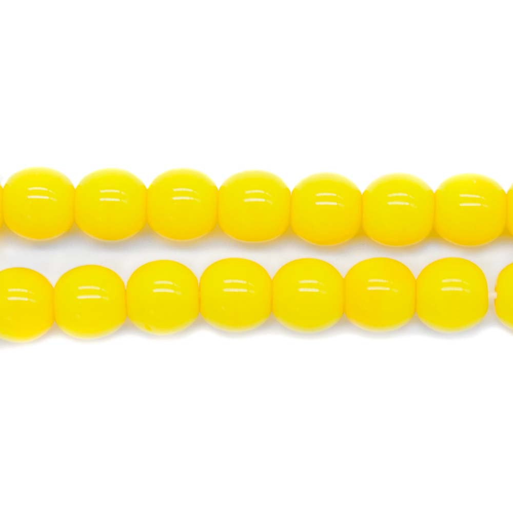 6RD126R: Czech Round Opaque Yellow 6mm - 50 Pc