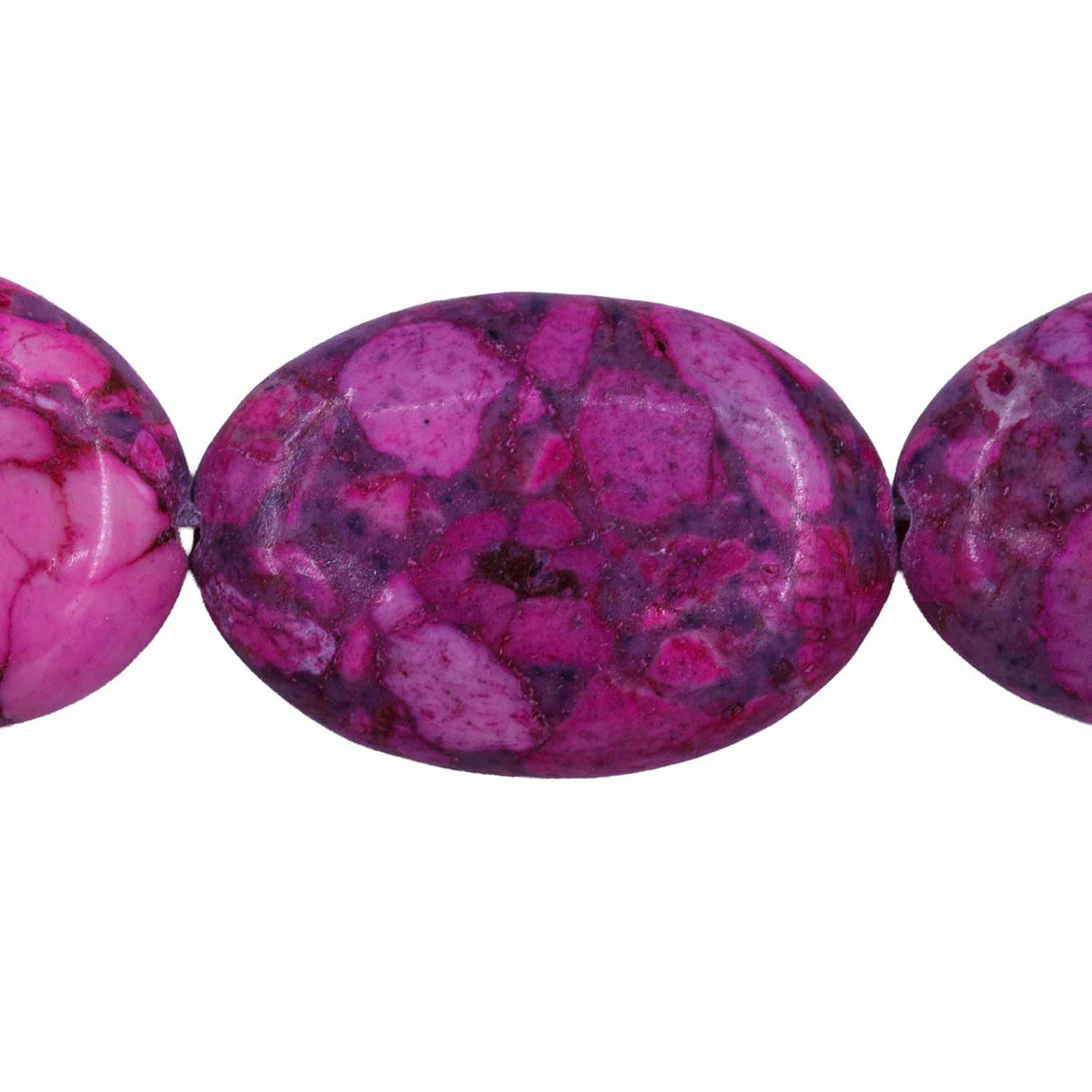 38ST612-FM: Mosaic Magnesite Fuchsia Oval 18x25mm
