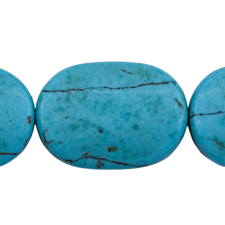 38ST612-TP: Turquoise Magnesite Pinched Oval 18x25mm