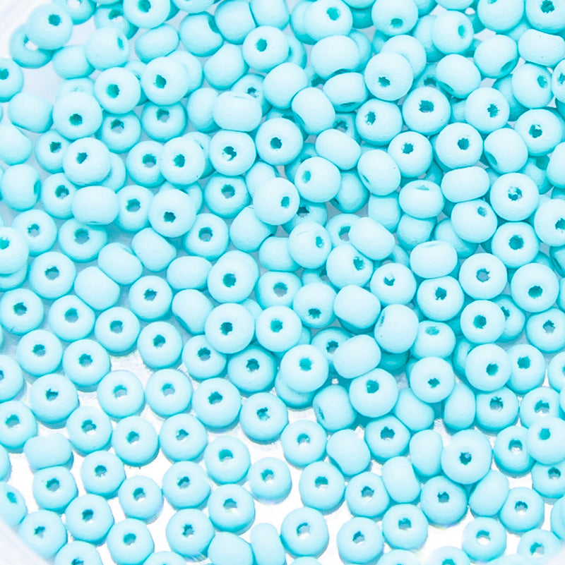 10SB981-PLMR: CZ Seed Bead Permalux Mint Matte 10/0 - 25GM