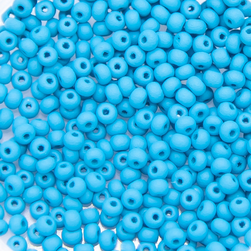 10SB987-PLMR: CZ Seed Bead Permalux Teal Matte 10/0 - 25GM