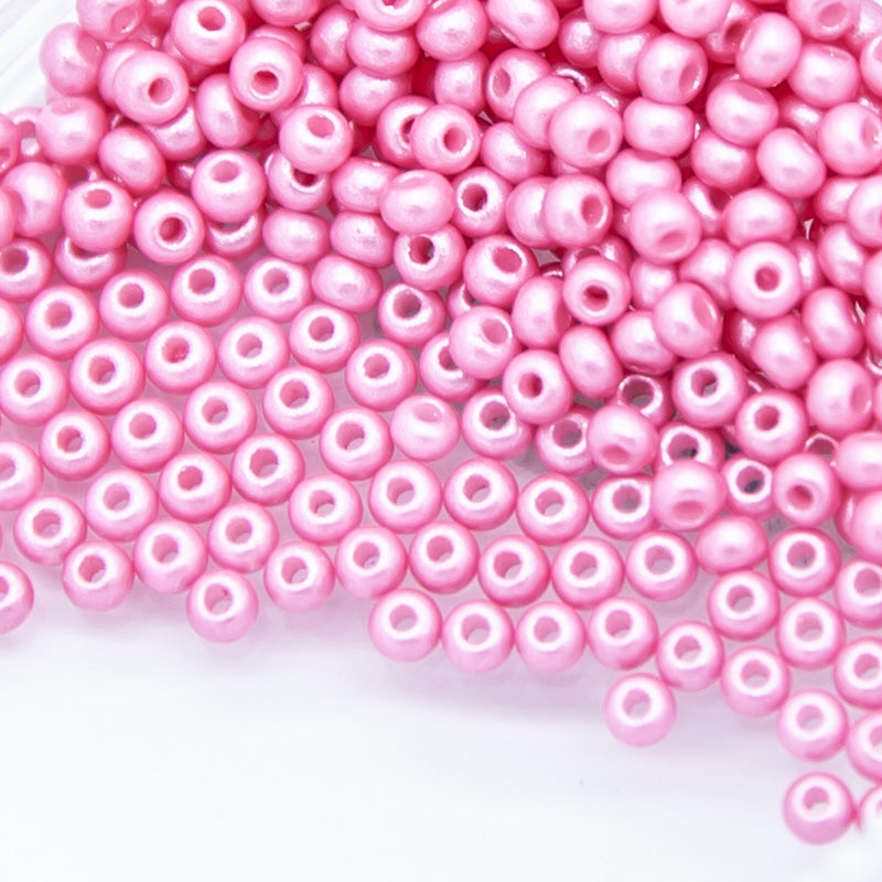 10SB992-PLR: CZ Seed Bead Permalux Light Pink 10/0 - 25GM