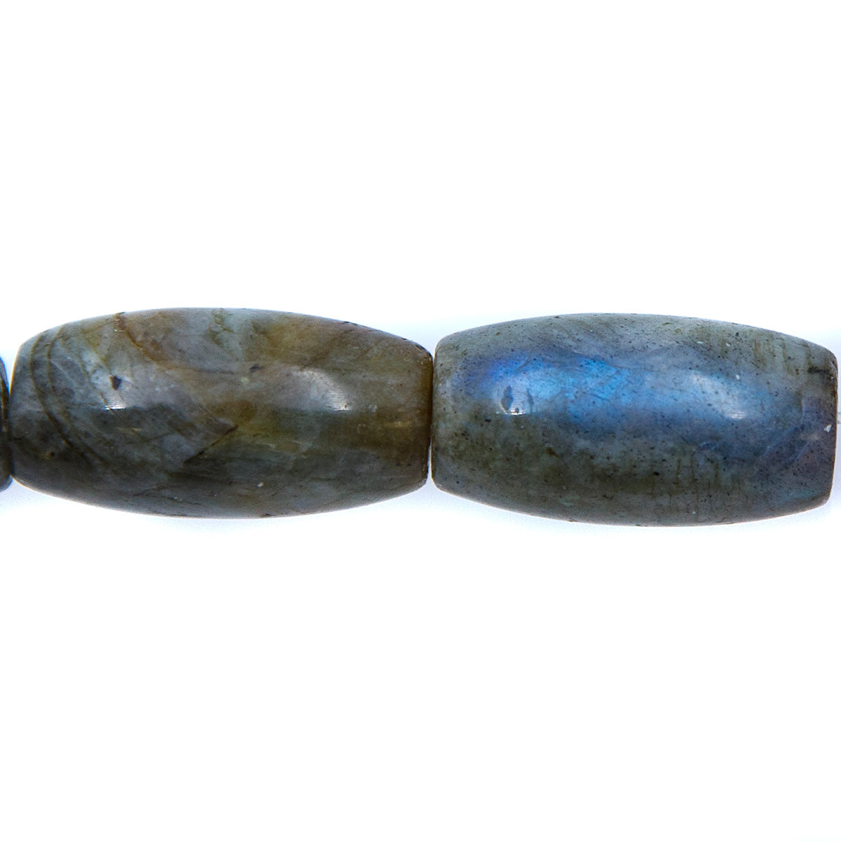 39ST456: Labradorite Oval Cylinder 15x30mm 16" String