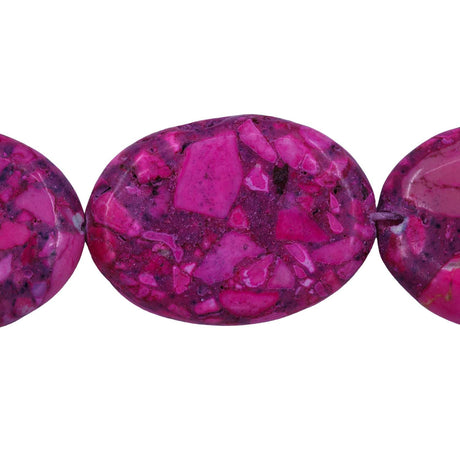 39ST612-FM: Mosaic Magnesite Fuchsia Oval 20x29mm