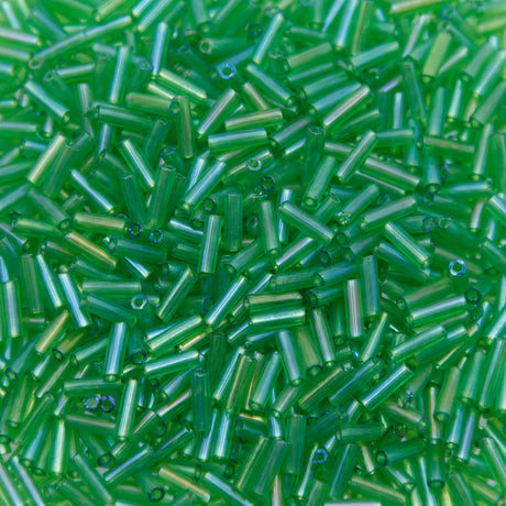 3BB381-TL: Czech Bugle Peridot Luster #3 50 Grams