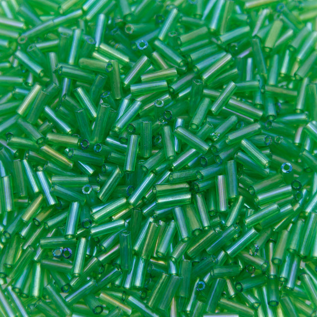 3BB381-TL: Czech Bugle Peridot Luster #3 50 Grams