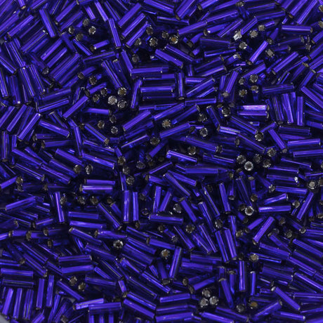3BB478-L: Czech Bugle Silverlined Cobalt #3 - 50GM